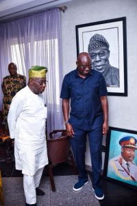 Fayose visits Obasanjo in Abeokuta