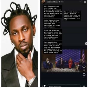 Orezi reacts to Trump’s warning, cites Deborah Samuel’s murder