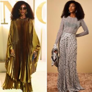 A Beauty in Gold and Bold Prints: Genevieve Nnaji Steps Out in Saudi Arabia