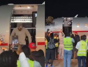 Asake touches down in Lagos