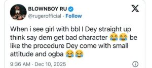 BBL babes used to come with bad characters – Ruger observes