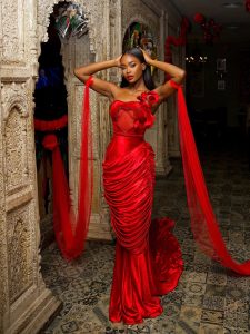 Dede Ashiogwu’s Red Christmas Look Is Pure Holiday Glam | See Photos