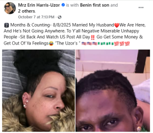 "Divorce" – American woman shares her top resolution for 2026 four months after she married her Nigerian husband