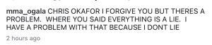 I forgive you but I have a problem with where you said everything is a lie – Actress Doris Ogala reacts to her former lover, Pastor Chris Okaforâs public apology