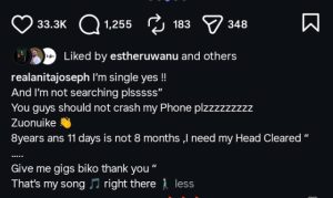 I’m single and not searching – Anita Joseph tells men after marriage crash