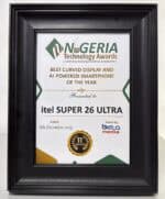 itel SUPER 26 Ultra Wins “Best Curved Display and AI-Powered Smartphone of the Year” at the 2025 Nigeria Technology Awards