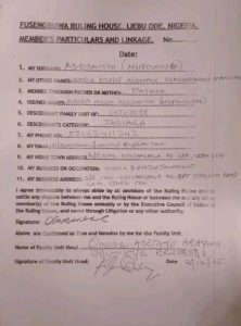 K1 De Ultimate submits Fusengbuwa lineage form for Awujale throne