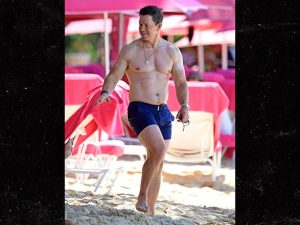 Mark Wahlberg Goes Shirtless in Barbados With Wife Rhea