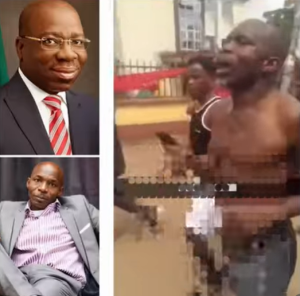 Suspected thugs att@ck and strip n@ked former governor, Godwin Obaseki’s cousin over alleged verbal attacks on Oba of Benin