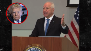 Tim Walz Says People Drive by His House Calling Him R-Word After Trump Slur