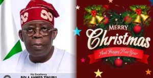 Tinubu urges love, peace and unity in Christmas message