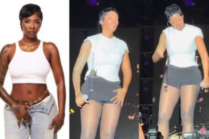 Tiwa Savage breaks down in tears while performing at concert