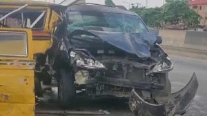 One k!lled, several injured in Oshodi road accident (Video)