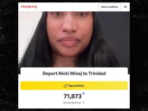 Petition to deport rapper Nicki Minaj to Trinidad reaches 70,000+ signatures